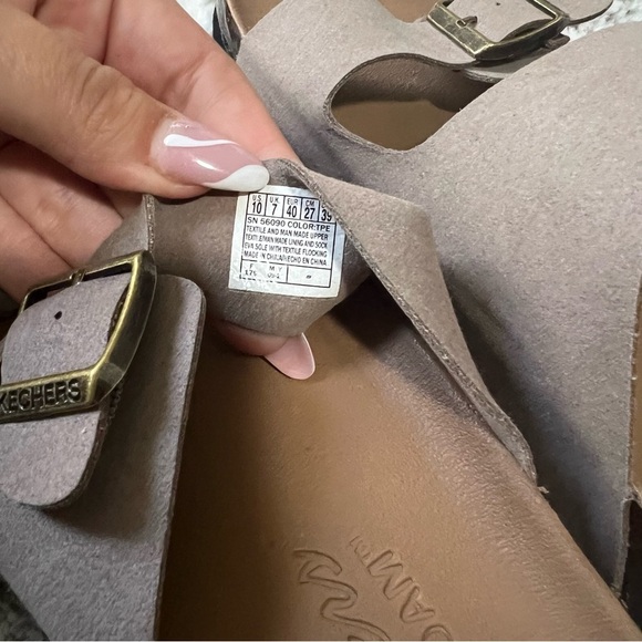 Sketchers Luxe Foam Slip On Sandal Slide Brown - Picture 4 of 7